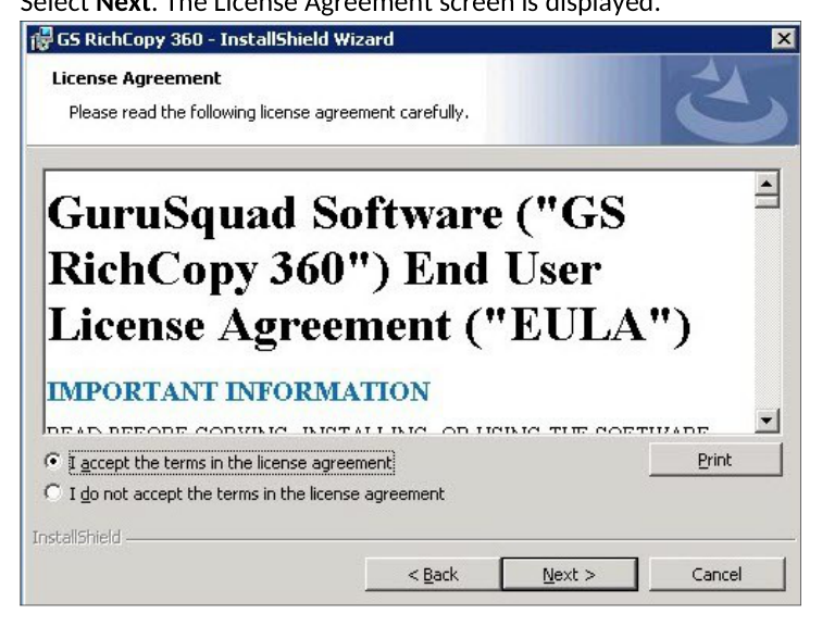 GS RichCopy 360 screenshot