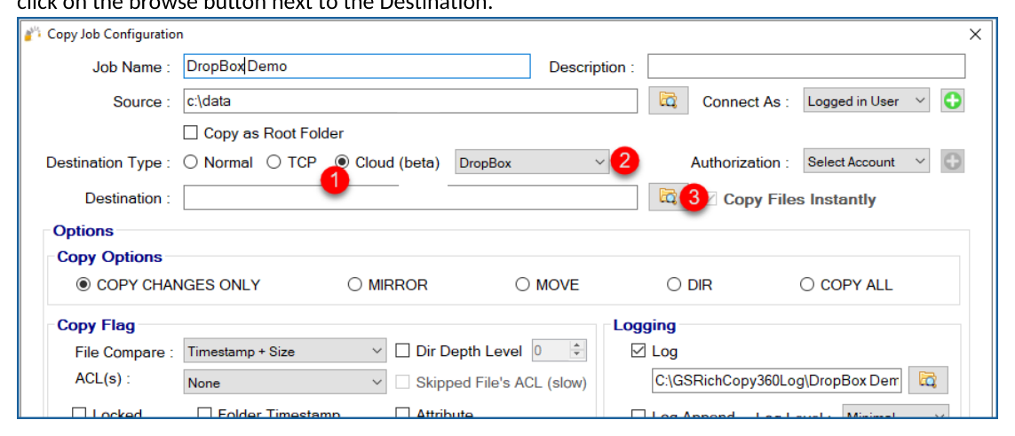 GS RichCopy 360 screenshot