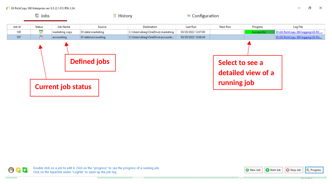 GS RichCopy 360 screenshot