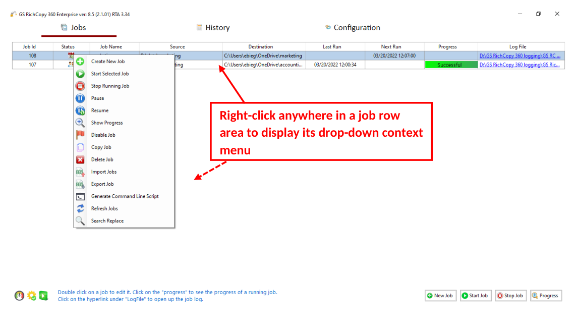 GS RichCopy 360 screenshot