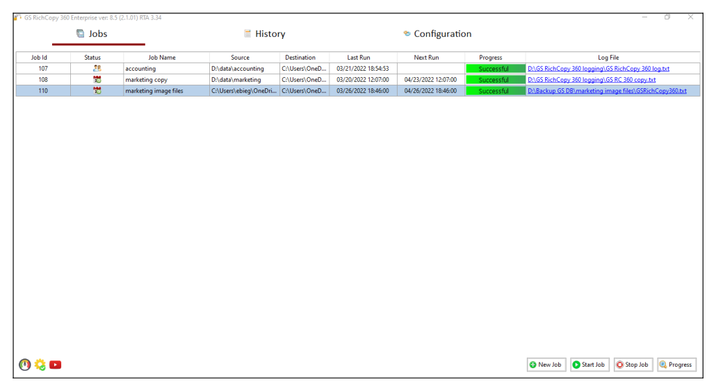 GS RichCopy 360 screenshot