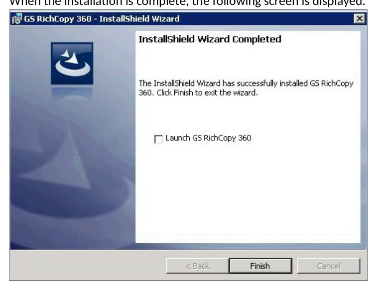 GS RichCopy 360 screenshot