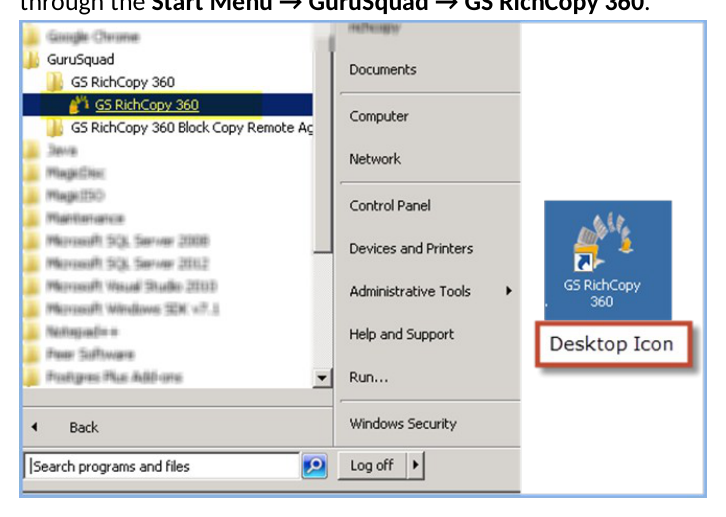 GS RichCopy 360 screenshot